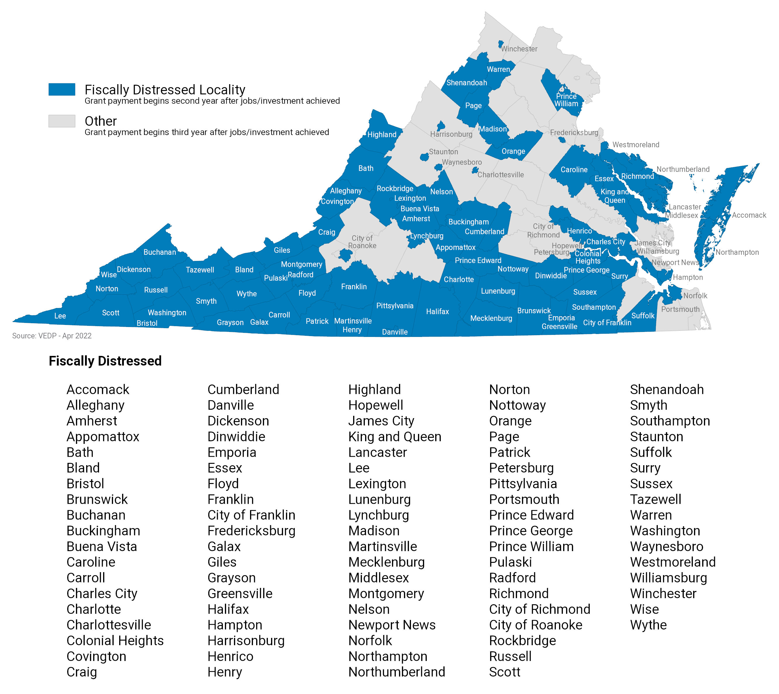 Virginia Investment Partnership Map